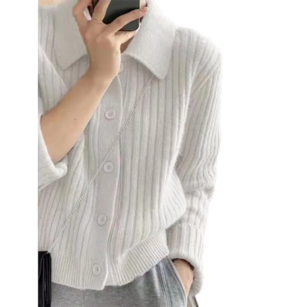 批发畅销经典百搭女装&amp;prime;S极简修身针织开衫毛衣