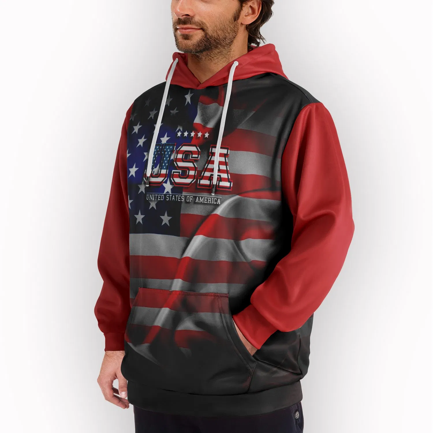 自定义Dropshipping服装棉聚酯帽衫