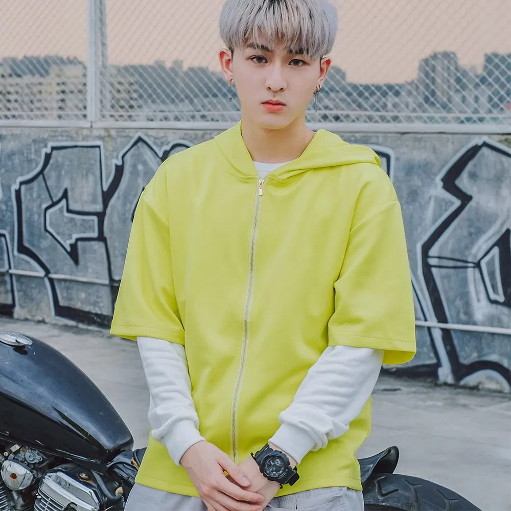 希龙时尚服装运动服装帽衫定制印花批发男装女装短袖帽衫