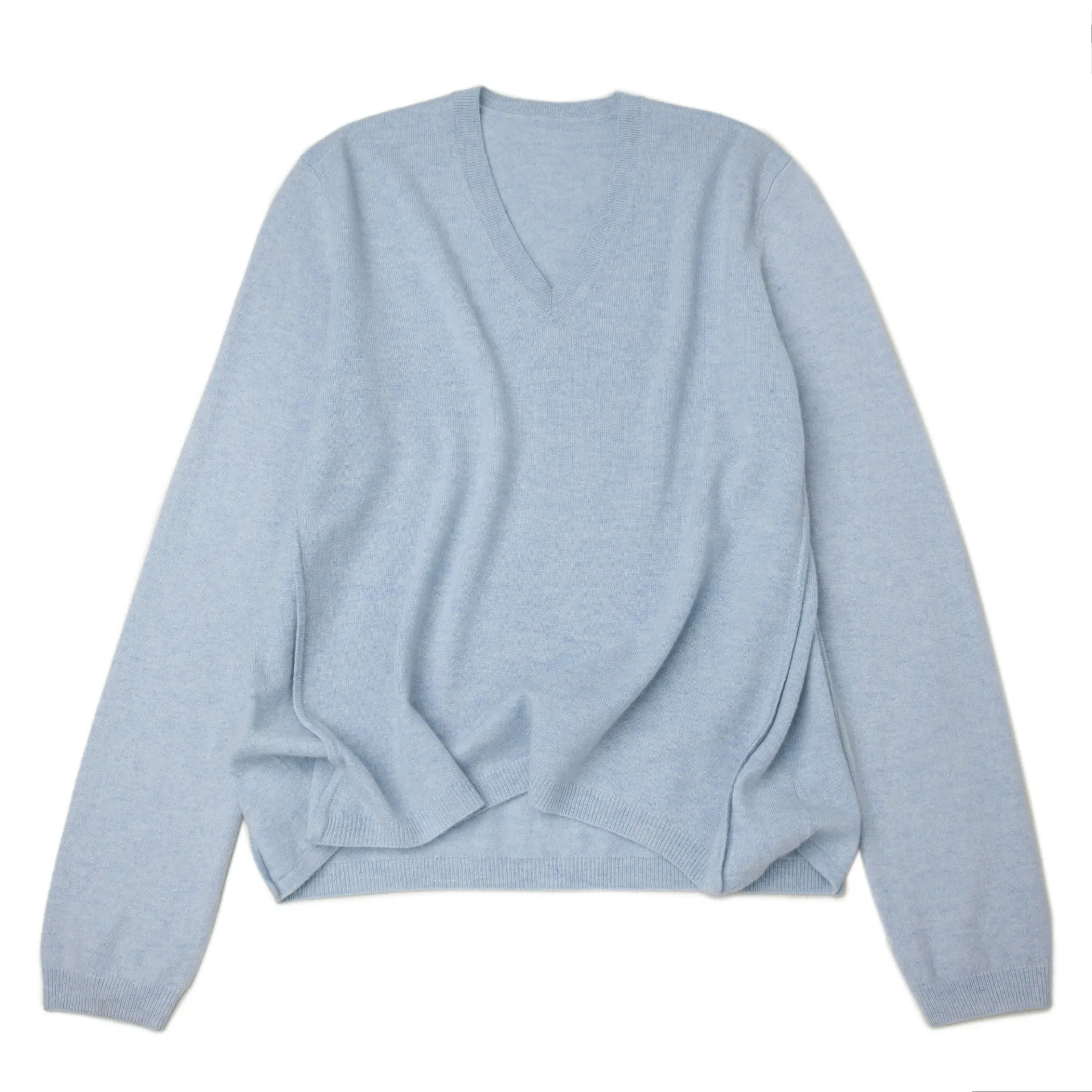 针织Elgent Women套头衫Oversize V Neck Soft Knitwear Pure Premium Cashmere毛衣