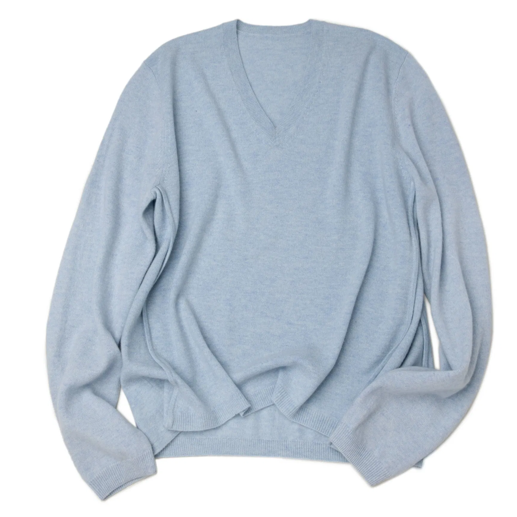 针织Elgent Women套头衫Oversize V Neck Soft Knitwear Pure Premium Cashmere毛衣