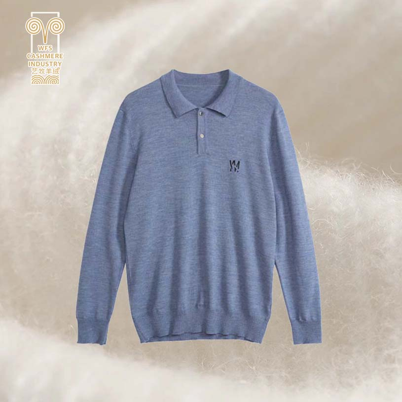 可持续面料定制套头衫男士&amp;prime;S棉Polo钩针针织衫衬衫男士针织衫男士&amp;prime;S毛衣针织Polo