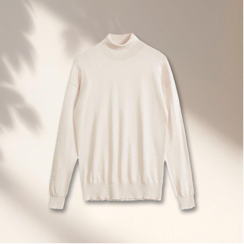 2025男士&功放;总理;s100%羊绒纯色高领针织衫定制标志针织高领商务保暖毛衣冬季