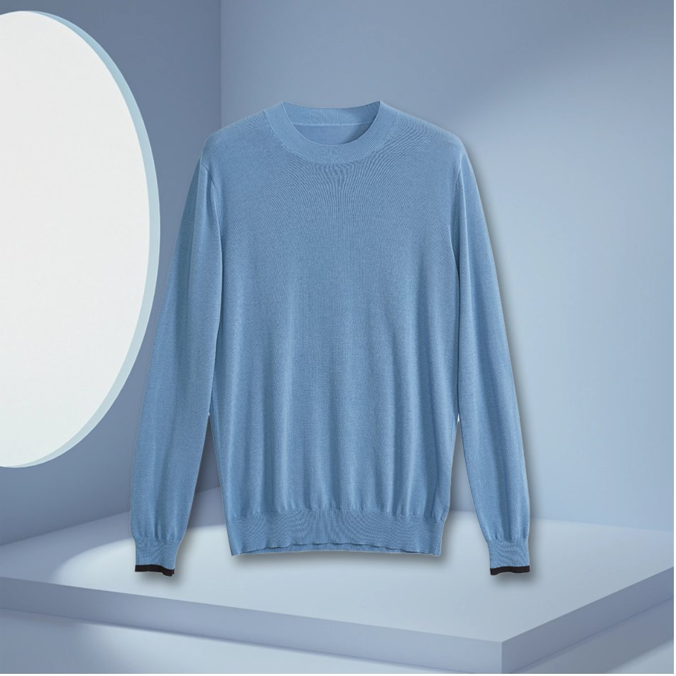 2025男士&功放;总理;s100%羊绒纯色高领针织衫定制标志针织高领商务保暖毛衣冬季
