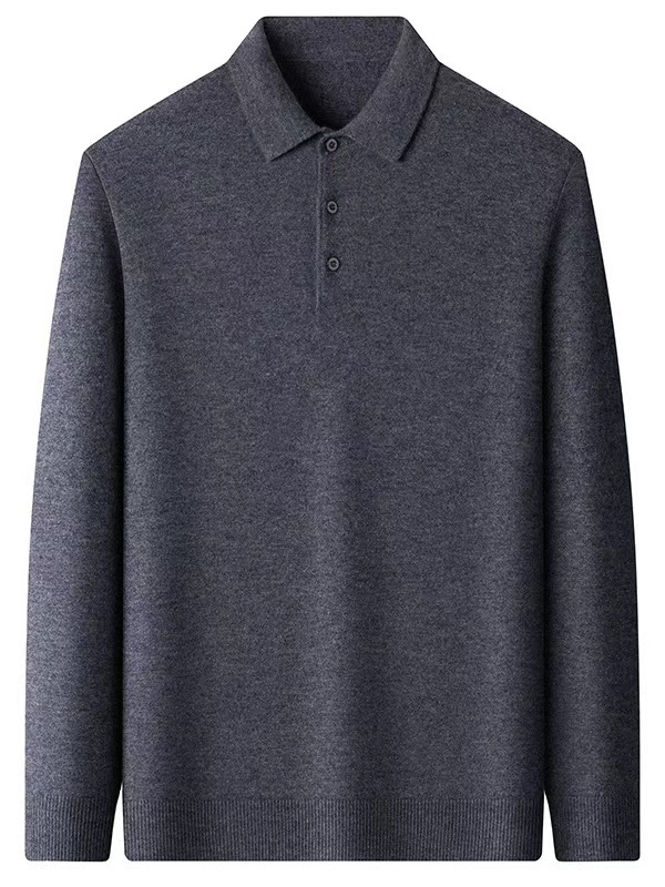 设计师服装定制针织品毛衣男士马球领服装平针织平纹针织衫套头衫男士毛衣
