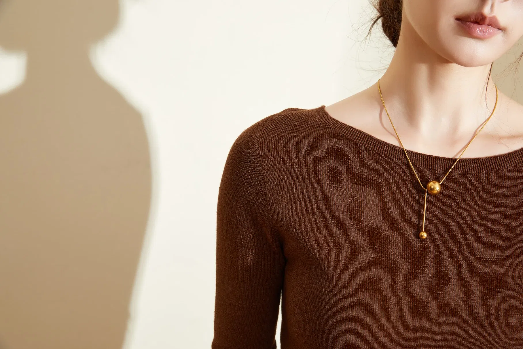 女装高级轻质毛衣-100%超柔软美利奴羊毛