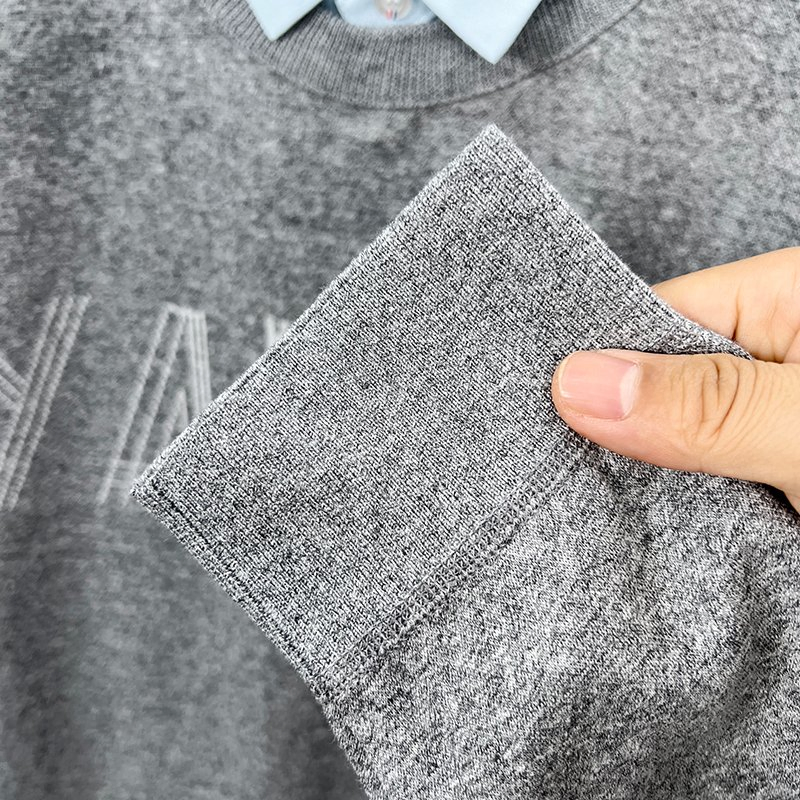 男士&amp;prime;S轻质棉质人造两件毛衣-春季/秋季休闲薄针织品，现代分层外观