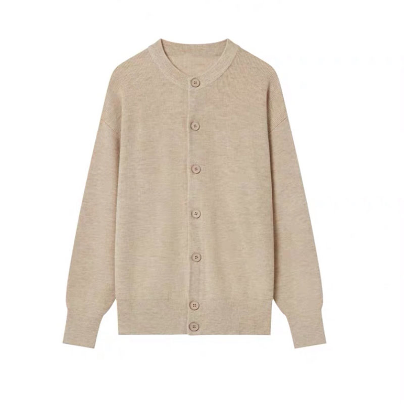 底色1/2开襟羊毛衫针织男士&prime;S Crewneck开襟羊毛衫宽松套头衫