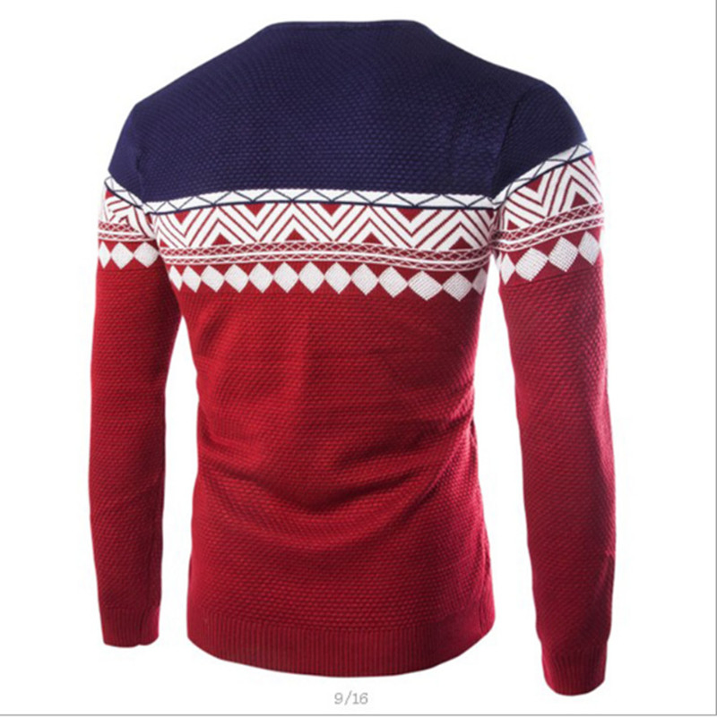 热销针织男士套头提花毛衣