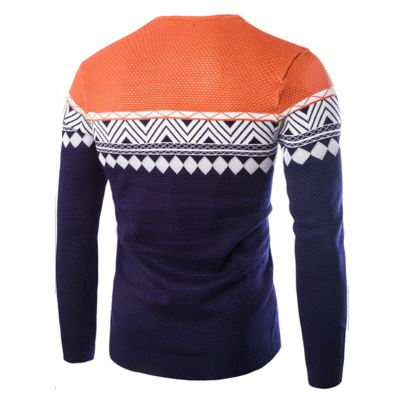 热销针织男士套头提花毛衣