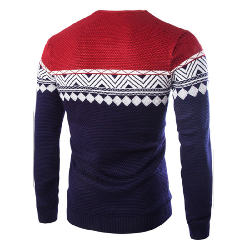 热销针织男士套头提花毛衣
