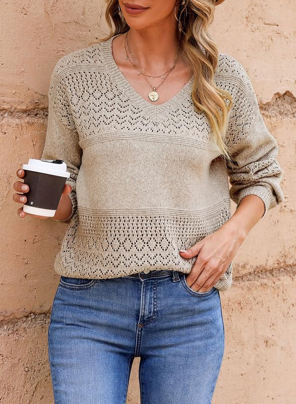 热销V领休闲长袖妇女&功放;总理;S毛衣