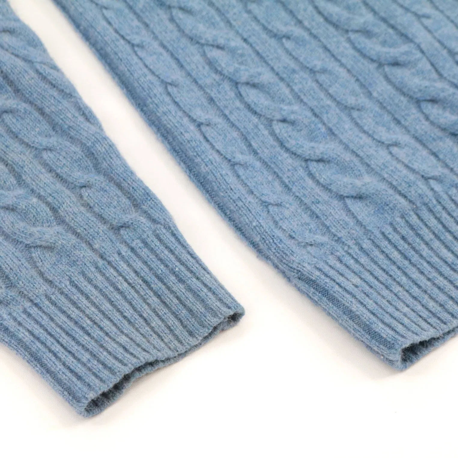 冬季定制女士针织毛衣蓝色长袖拉链开衫针织衫