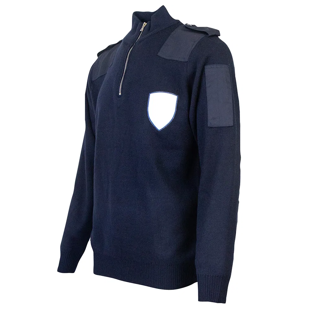 立领毛衣保安毛衣拉链立领针织毛衣