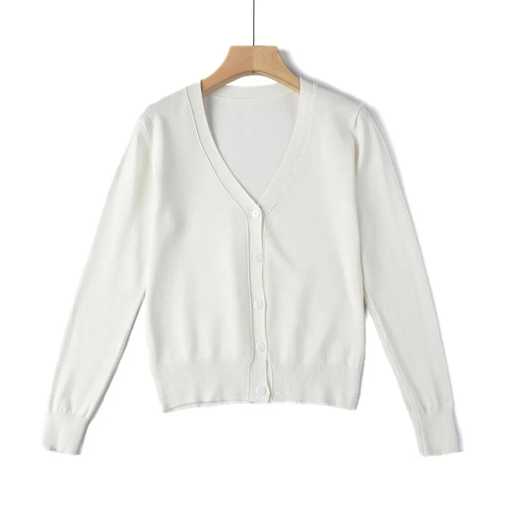 定制针织按钮多色工厂羊毛衫妇女毛衣