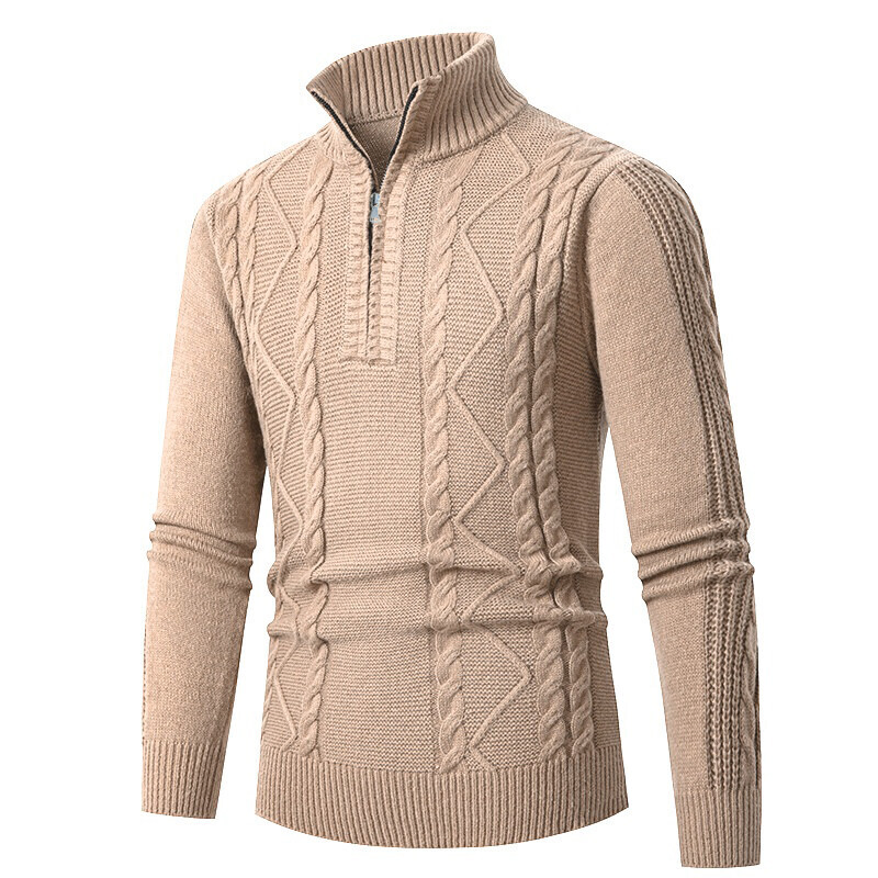 OEM Ropa Men&prime;S Basic Versatile Half-Zip针织毛衣上衣