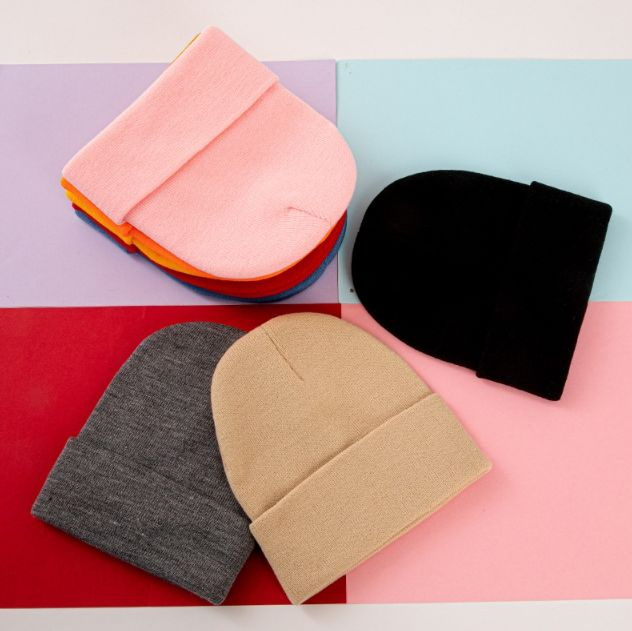 矮矮胖胖的男女通用新冬帽Beanies定制针织手工Skully针织帽Beanie