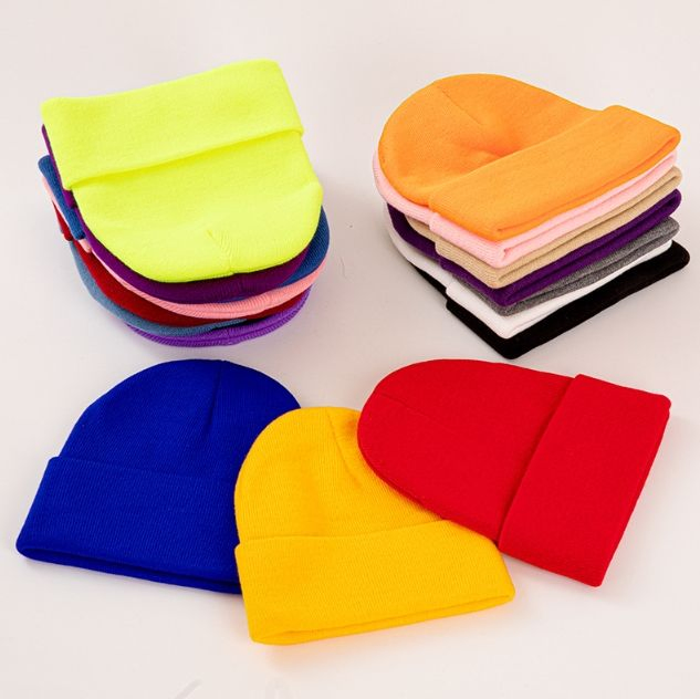 矮矮胖胖的男女通用新冬帽Beanies定制针织手工Skully针织帽Beanie