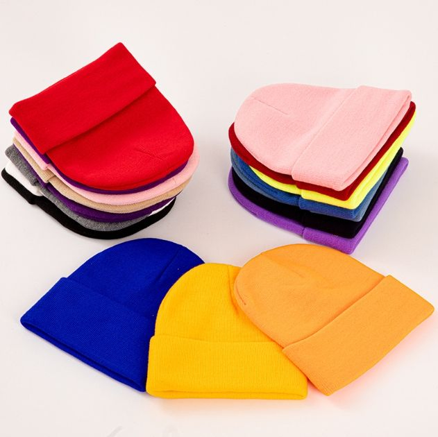 矮矮胖胖的男女通用新冬帽Beanies定制针织手工Skully针织帽Beanie