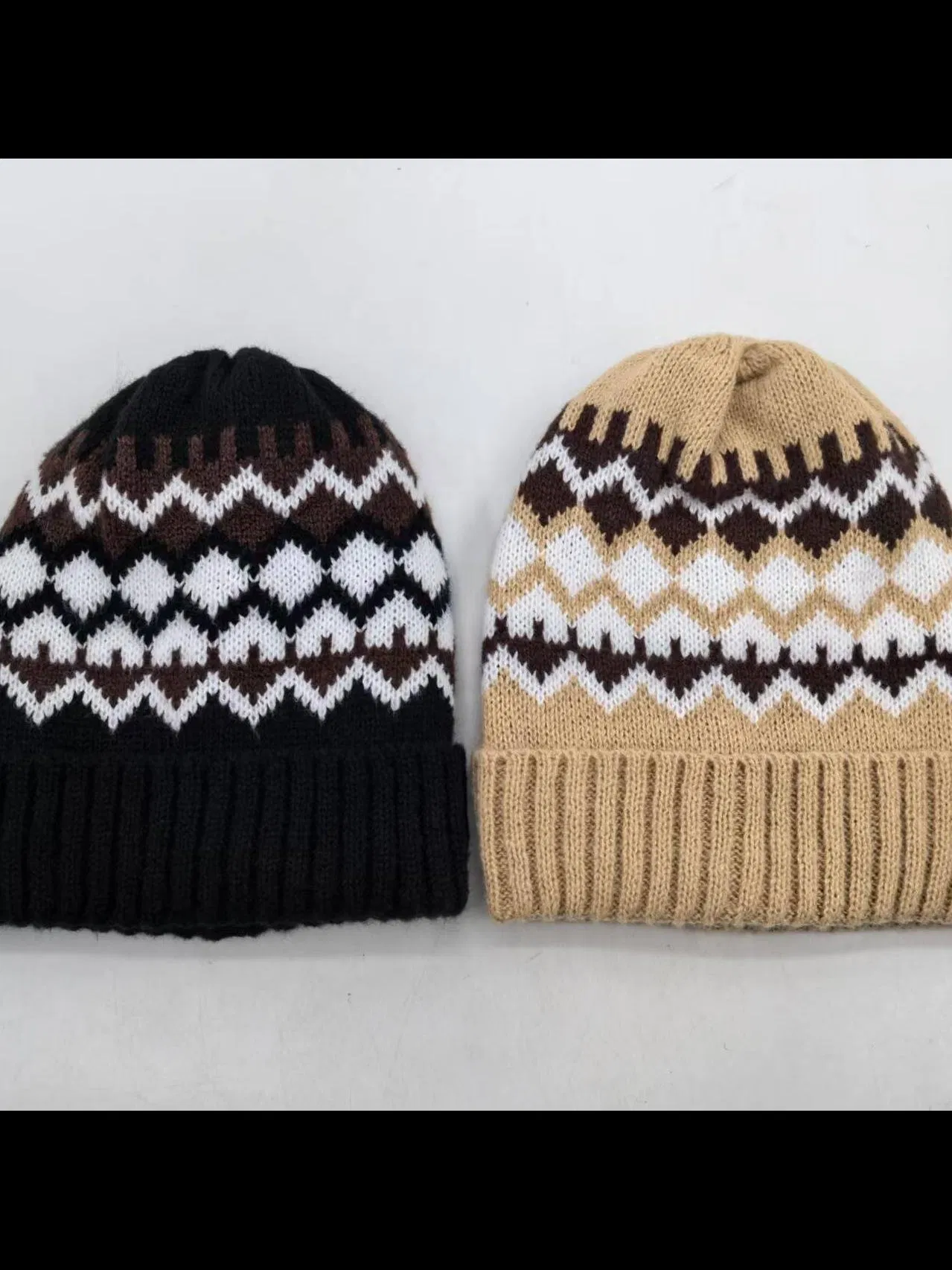 提花帽子与钻石图案,单层,儿童&功放;#39;s风格,2颜色选项