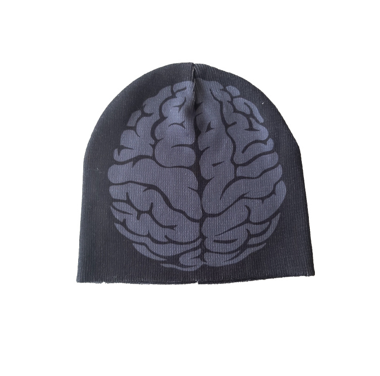 高品质可持续时尚配饰100%条纹男士&#39;S帽子冬季Beanies
