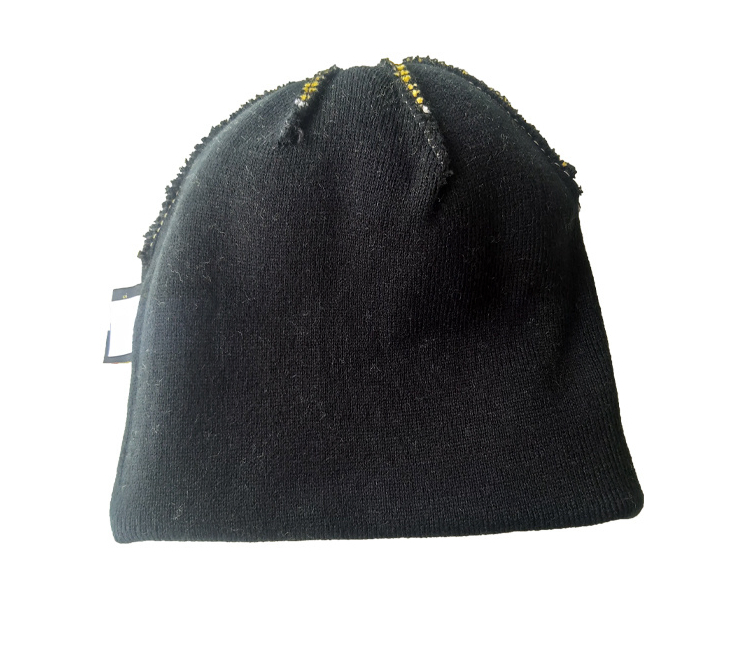 高品质可持续时尚配饰100%条纹男士&amp;#39;S帽子冬季Beanies