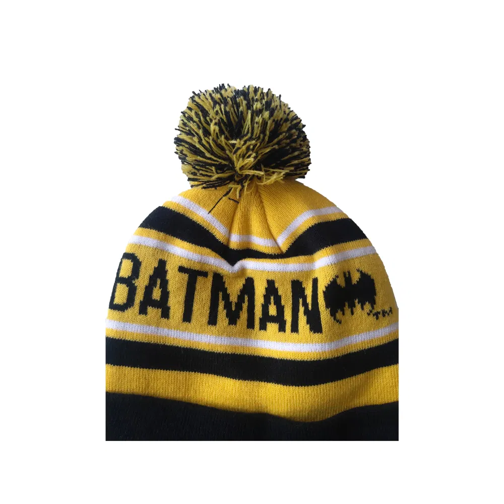 高品质可持续时尚配饰100%条纹男士&amp;#39;S帽子冬季Beanies