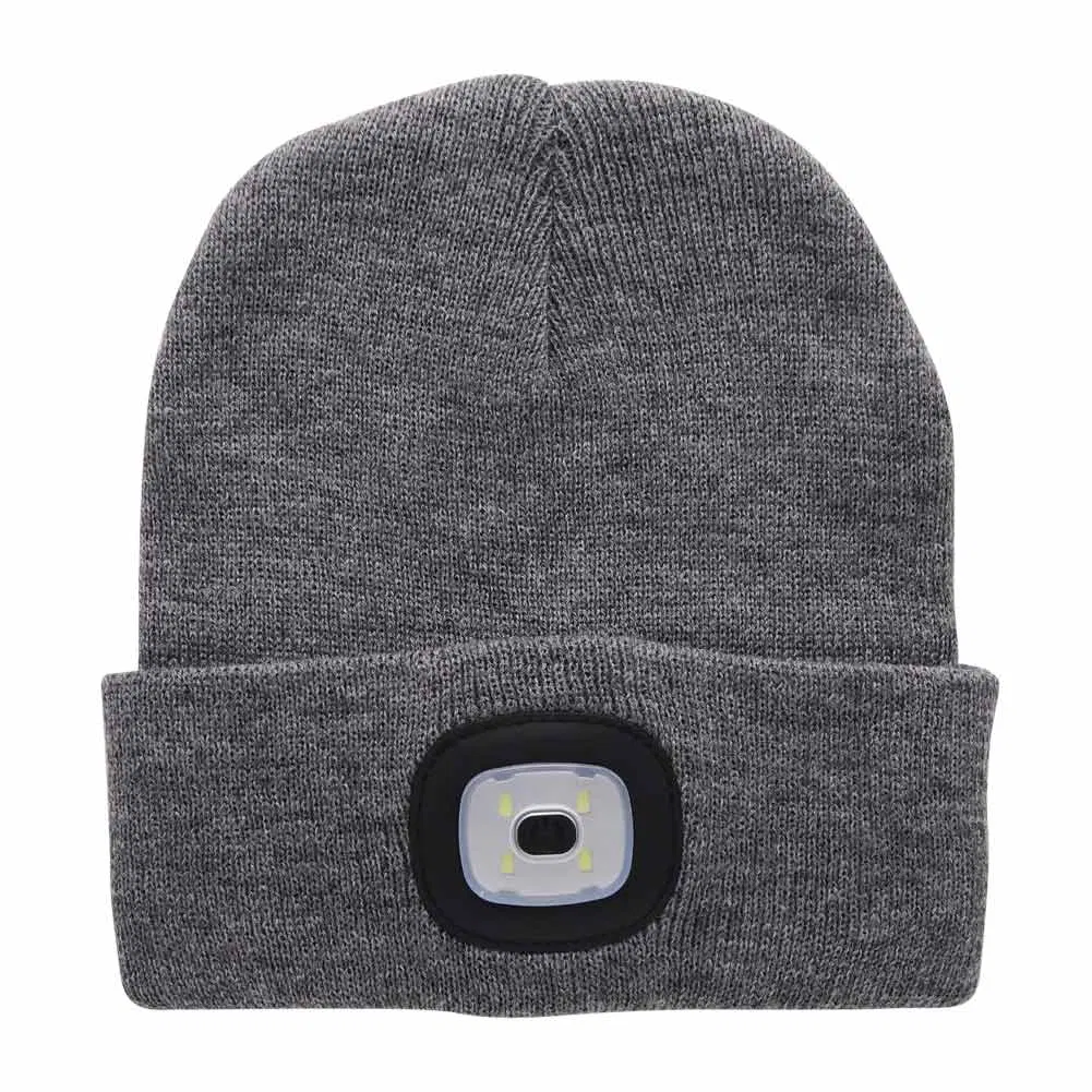 促销定制礼品LED暖光帽多功能成人针织豆豆帽